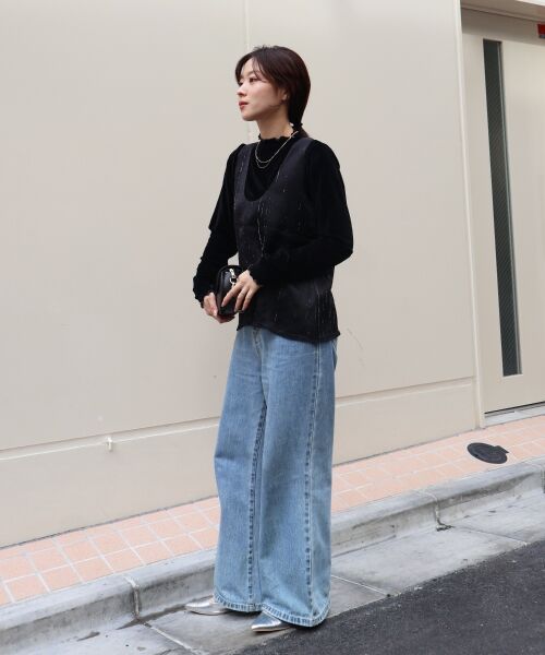 le.coeur blanc / ルクールブラン ベスト | vaneum2wayサテンベスト | 詳細12