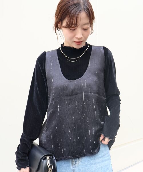 le.coeur blanc / ルクールブラン ベスト | vaneum2wayサテンベスト | 詳細2