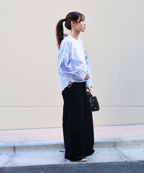 le.coeur blanc / ルクールブラン カットソー | vaneumストライプドッキングカットソー | 詳細13