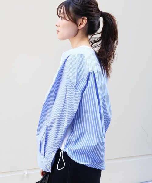 le.coeur blanc / ルクールブラン カットソー | vaneumストライプドッキングカットソー | 詳細4