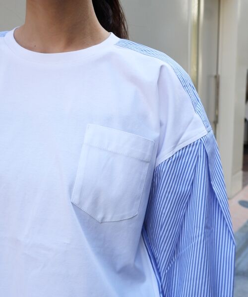 le.coeur blanc / ルクールブラン カットソー | vaneumストライプドッキングカットソー | 詳細8