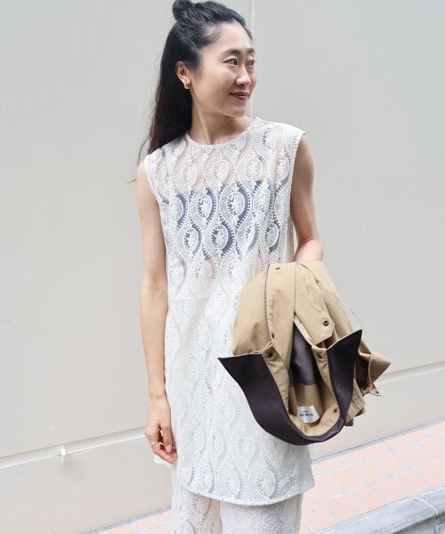 le.coeur blanc / ルクールブラン シャツ・ブラウス | 《手洗い可能》vaneumレースドッキングトップス | 詳細2