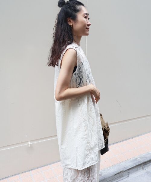 le.coeur blanc / ルクールブラン シャツ・ブラウス | 《手洗い可能》vaneumレースドッキングトップス | 詳細5