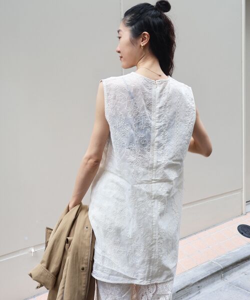 le.coeur blanc / ルクールブラン シャツ・ブラウス | 《手洗い可能》vaneumレースドッキングトップス | 詳細6