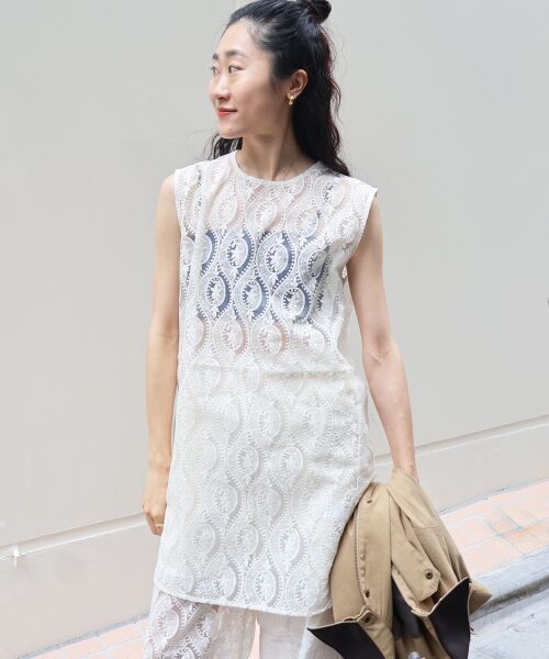 le.coeur blanc / ルクールブラン シャツ・ブラウス | 《手洗い可能》vaneumレースドッキングトップス | 詳細7