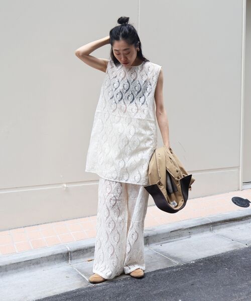 le.coeur blanc / ルクールブラン シャツ・ブラウス | 《手洗い可能》vaneumレースドッキングトップス | 詳細9