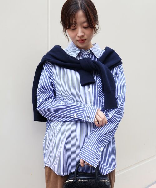 le.coeur blanc / ルクールブラン シャツ・ブラウス | vaneumストライプデザインシャツ | 詳細3