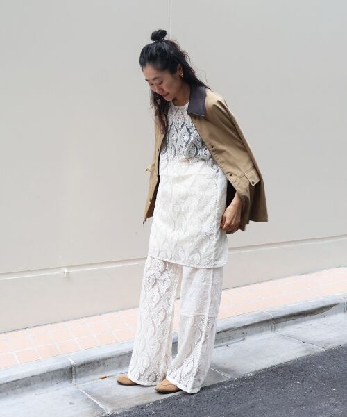 le.coeur blanc / ルクールブラン その他パンツ | 《手洗い可能》vaneumレースドッキングパンツ | 詳細11