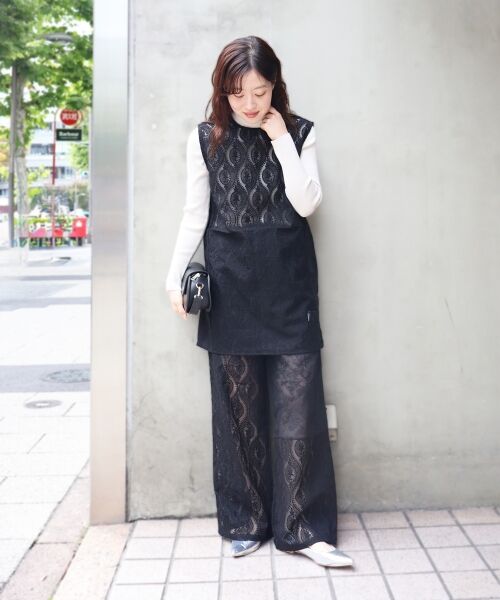 le.coeur blanc / ルクールブラン その他パンツ | 《手洗い可能》vaneumレースドッキングパンツ | 詳細16