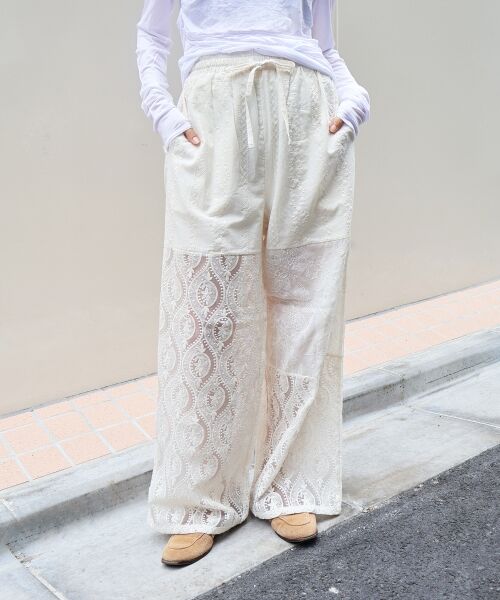 le.coeur blanc / ルクールブラン その他パンツ | 《手洗い可能》vaneumレースドッキングパンツ | 詳細7