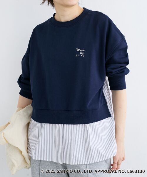 le.coeur blanc / ルクールブラン カットソー | 【HELLO KITTY】刺繍ドッキングプルオーバー | 詳細6