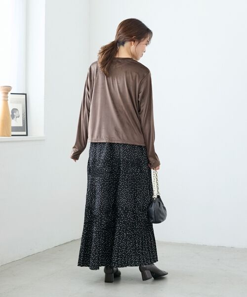 le.coeur blanc / ルクールブラン カーディガン・ボレロ | 《手洗い可能》ベロアクルーカーディガン | 詳細21