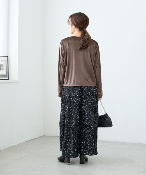 le.coeur blanc / ルクールブラン カーディガン・ボレロ | 《手洗い可能》ベロアクルーカーディガン | 詳細22