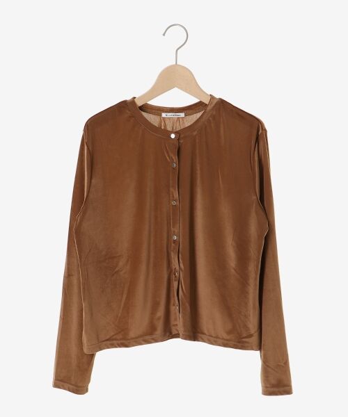 le.coeur blanc / ルクールブラン カーディガン・ボレロ | 《手洗い可能》ベロアクルーカーディガン | 詳細24