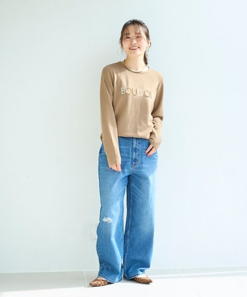 le.coeur blanc / ルクールブラン カットソー | 【吸湿発熱】スタッズロゴカットソー | 詳細11