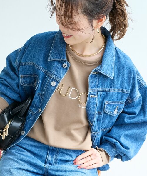 le.coeur blanc / ルクールブラン カットソー | 【吸湿発熱】スタッズロゴカットソー | 詳細9