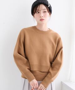 le.coeur blanc / ルクールブラン ニット・セーター | 《手洗い可能》3WAYレイヤードクルーニット