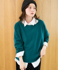 le.coeur blanc / ルクールブラン ニット・セーター | 《手洗い可能》ミラノリブラメ入り裾ラウンドニット