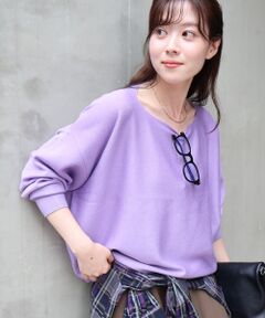 le.coeur blanc / ルクールブラン ニット・セーター | 《手洗い可能》ミラノリブラメ入り裾ラウンドニット