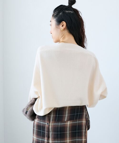 le.coeur blanc / ルクールブラン ニット・セーター | 《手洗い可能》ミラノリブラメ入り裾ラウンドニット | 詳細10