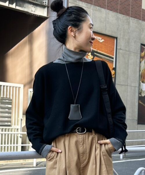 le.coeur blanc / ルクールブラン ニット・セーター | 《手洗い可能》ミラノリブラメ入り裾ラウンドニット | 詳細11