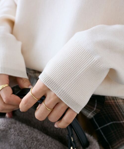 le.coeur blanc / ルクールブラン ニット・セーター | 《手洗い可能》ミラノリブラメ入り裾ラウンドニット | 詳細21