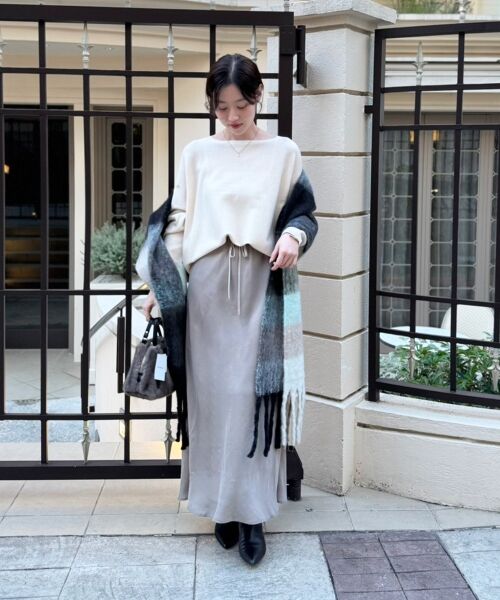 le.coeur blanc / ルクールブラン ニット・セーター | 《手洗い可能》ミラノリブラメ入り裾ラウンドニット | 詳細3