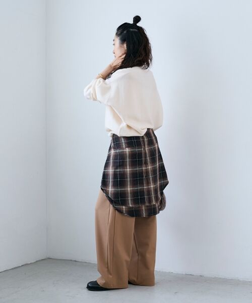 le.coeur blanc / ルクールブラン ニット・セーター | 《手洗い可能》ミラノリブラメ入り裾ラウンドニット | 詳細7