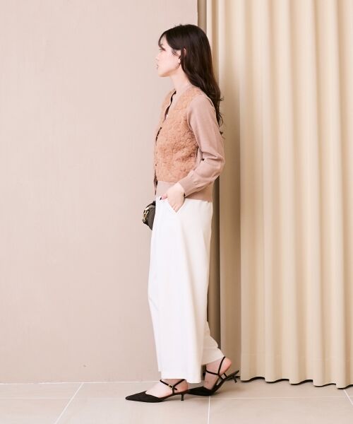 le.coeur blanc / ルクールブラン カーディガン・ボレロ | 《手洗い可能》フラワーチュール刺繍Vネックカーディガン | 詳細13