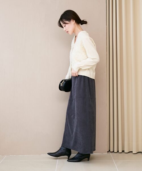 le.coeur blanc / ルクールブラン カーディガン・ボレロ | 《手洗い可能》フラワーチュール刺繍Vネックカーディガン | 詳細28