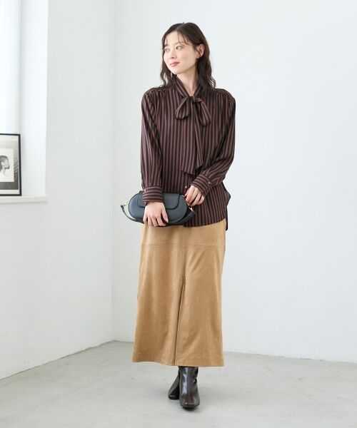 le.coeur blanc / ルクールブラン シャツ・ブラウス | ストライプボウタイブラウス | 詳細15