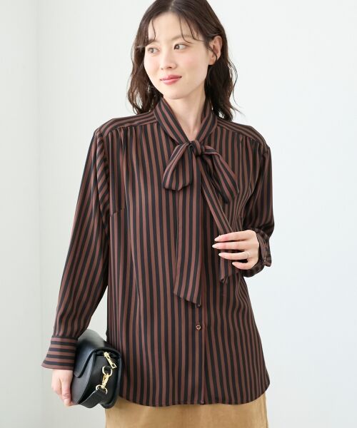 le.coeur blanc / ルクールブラン シャツ・ブラウス | ストライプボウタイブラウス | 詳細2