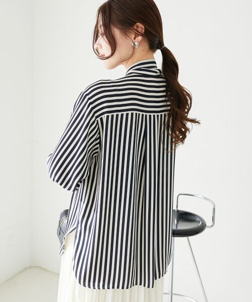 le.coeur blanc / ルクールブラン シャツ・ブラウス | ストライプボウタイブラウス | 詳細27