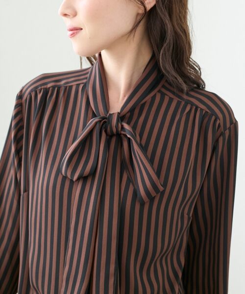 le.coeur blanc / ルクールブラン シャツ・ブラウス | ストライプボウタイブラウス | 詳細3
