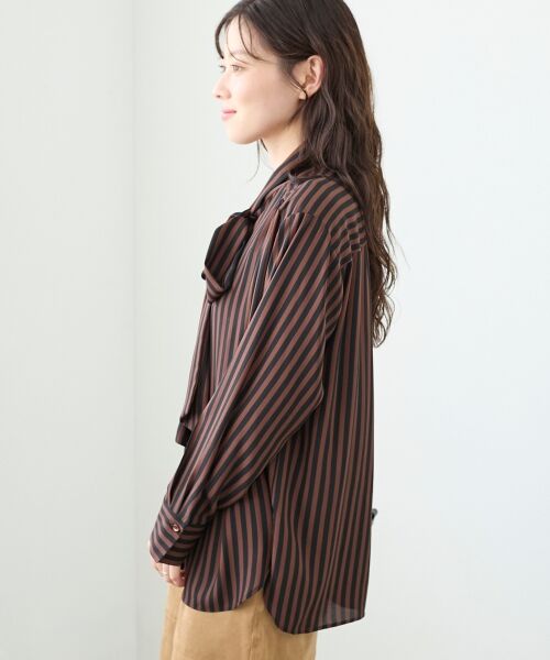 le.coeur blanc / ルクールブラン シャツ・ブラウス | ストライプボウタイブラウス | 詳細5