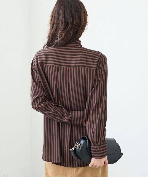 le.coeur blanc / ルクールブラン シャツ・ブラウス | ストライプボウタイブラウス | 詳細7