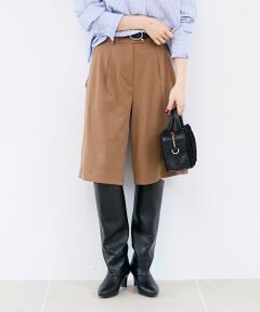 le.coeur blanc / ルクールブラン ショート・ハーフ・半端丈パンツ | タックデザインハーフパンツ