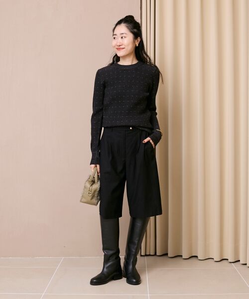 le.coeur blanc / ルクールブラン ショート・ハーフ・半端丈パンツ | タックデザインハーフパンツ | 詳細11