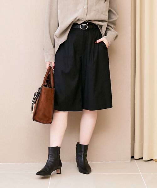 le.coeur blanc / ルクールブラン ショート・ハーフ・半端丈パンツ | タックデザインハーフパンツ | 詳細15