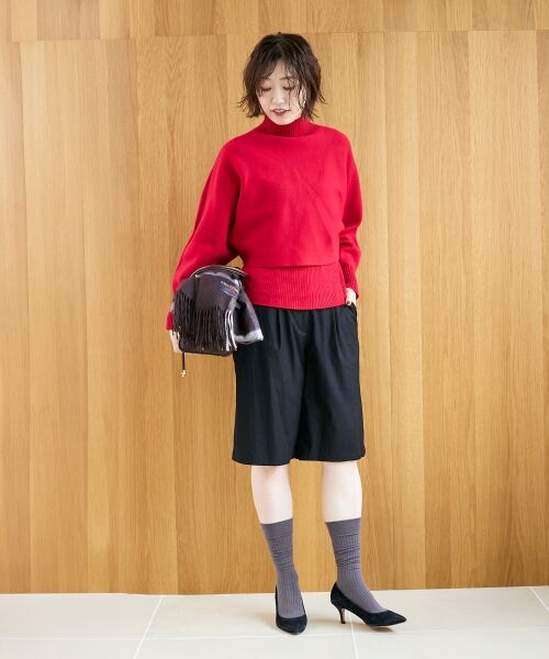 le.coeur blanc / ルクールブラン ショート・ハーフ・半端丈パンツ | タックデザインハーフパンツ | 詳細18