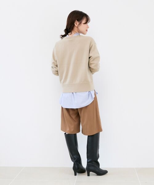 le.coeur blanc / ルクールブラン ショート・ハーフ・半端丈パンツ | タックデザインハーフパンツ | 詳細6