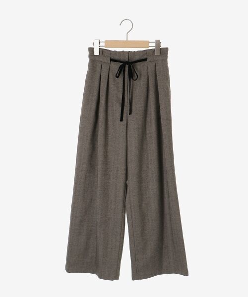 le.coeur blanc / ルクールブラン その他パンツ | ヘリンボーンベロアリボンパンツ | 詳細1