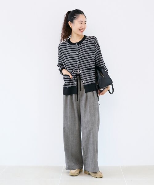 le.coeur blanc / ルクールブラン その他パンツ | ヘリンボーンベロアリボンパンツ | 詳細13