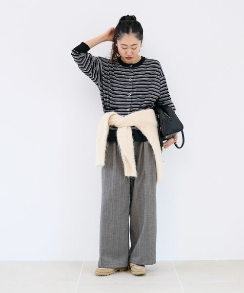 le.coeur blanc / ルクールブラン その他パンツ | ヘリンボーンベロアリボンパンツ | 詳細14