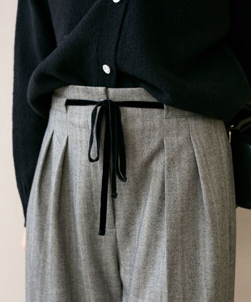 le.coeur blanc / ルクールブラン その他パンツ | ヘリンボーンベロアリボンパンツ | 詳細17