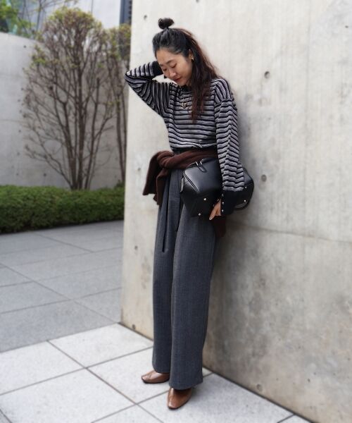 le.coeur blanc / ルクールブラン その他パンツ | ヘリンボーンベロアリボンパンツ | 詳細20