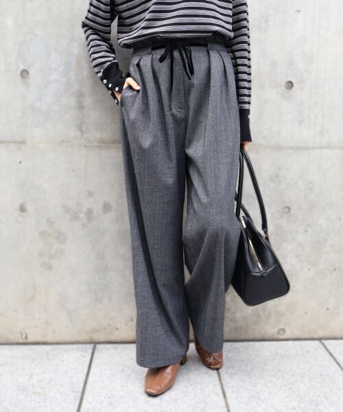 le.coeur blanc / ルクールブラン その他パンツ | ヘリンボーンベロアリボンパンツ | 詳細22
