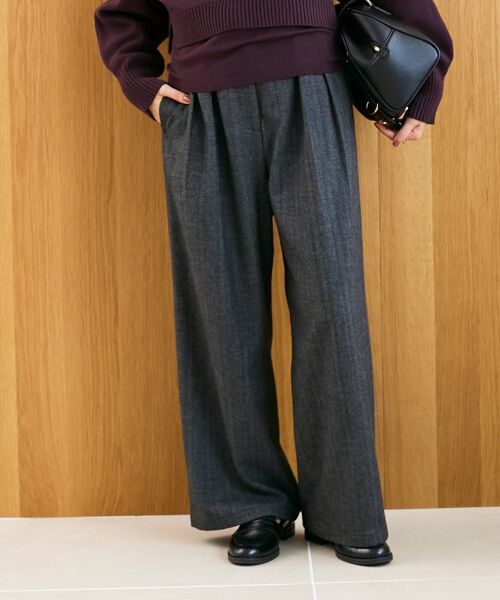 le.coeur blanc / ルクールブラン その他パンツ | ヘリンボーンベロアリボンパンツ | 詳細25