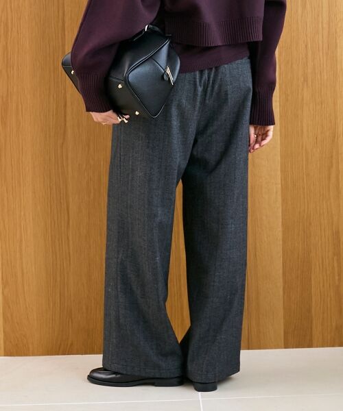 le.coeur blanc / ルクールブラン その他パンツ | ヘリンボーンベロアリボンパンツ | 詳細27