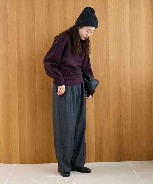 le.coeur blanc / ルクールブラン その他パンツ | ヘリンボーンベロアリボンパンツ | 詳細28